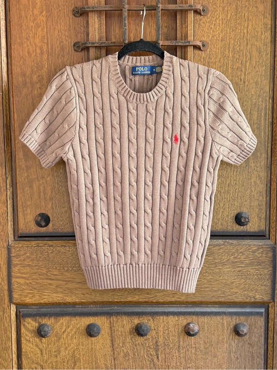 Ralph Lauren Sweaters - Polo Ralph Lauren chocolate Cable-Knit Crewneck Sweater Size M